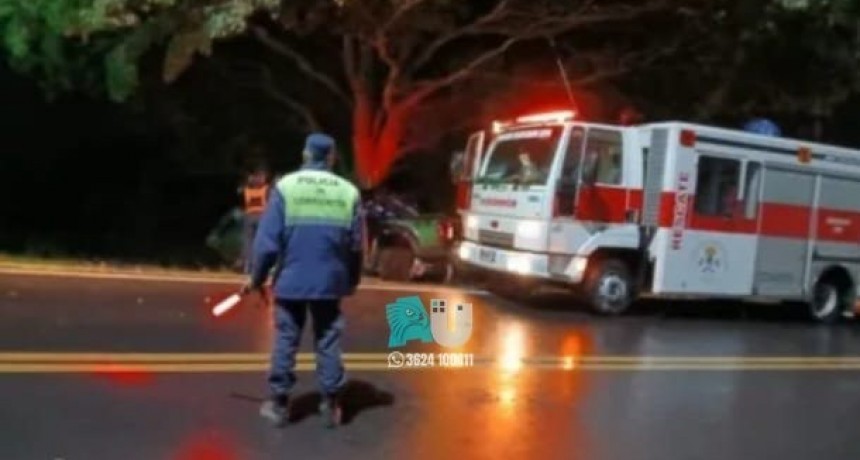 Perdió el control de la camioneta, chocó un árbol y falleció el acompañante