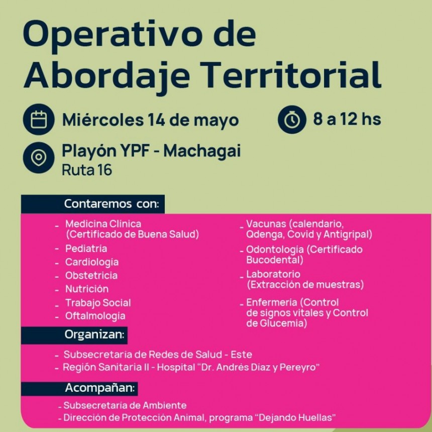 Machagai: se realiza un nuevo Operativo de Abordaje Territorial  