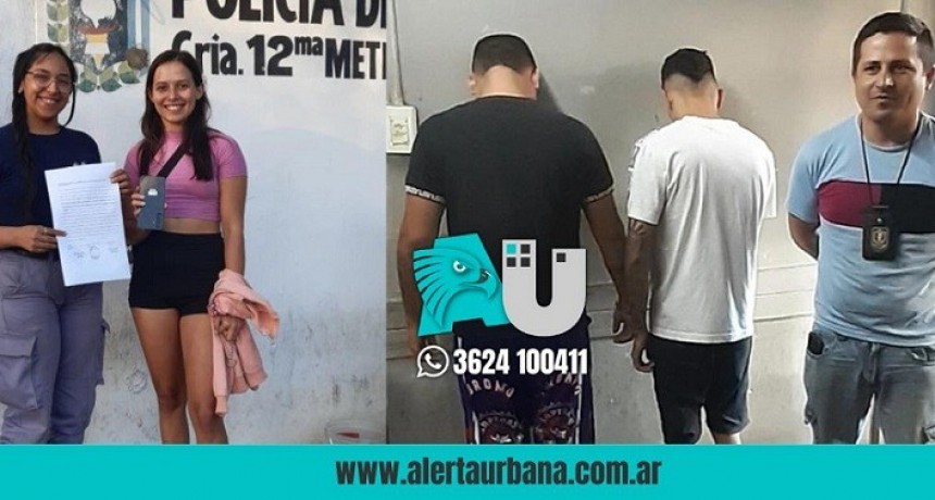 Reconoció a dos arrebatadores y los denunció: la policía los detuvo y recuperó su celular    