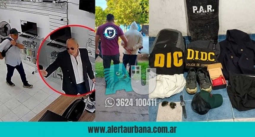 Robó celulares en un local de Resistencia y lo capturaron en Corrientes  