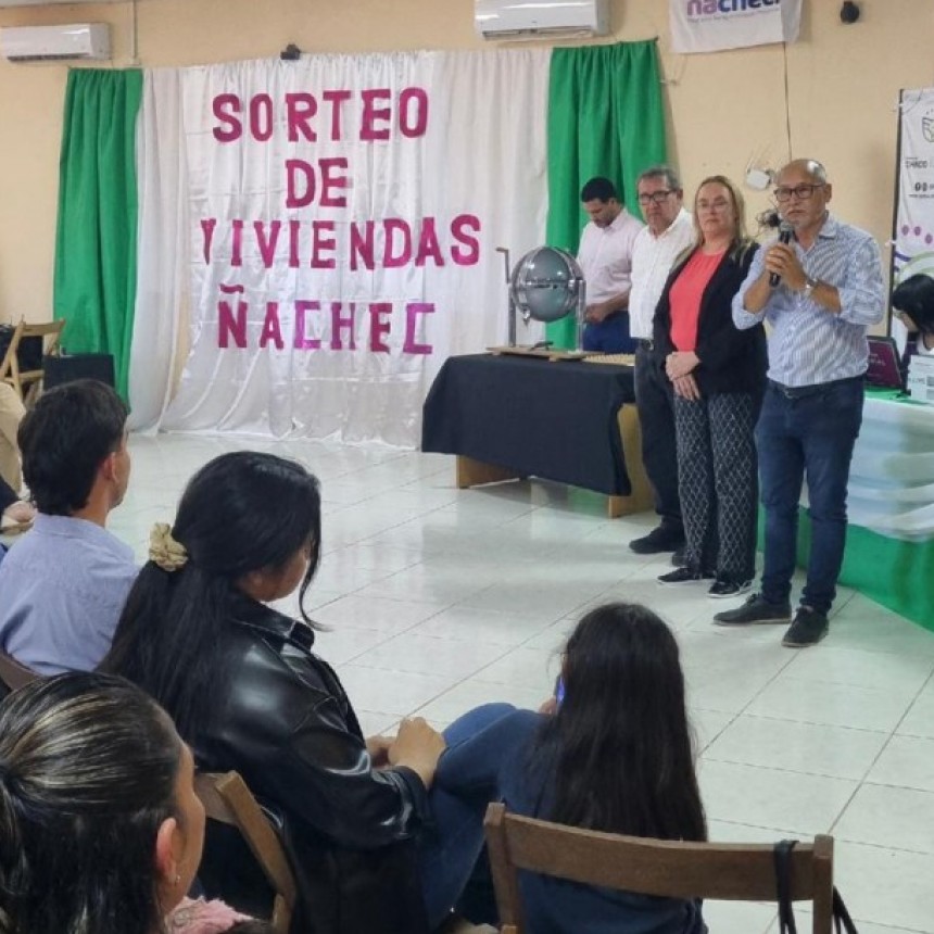 Se sortearon viviendas para familias de Pampa del Infierno 