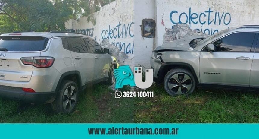 Susto: Lluvia Barrios chocó un muro del Club Central Norte