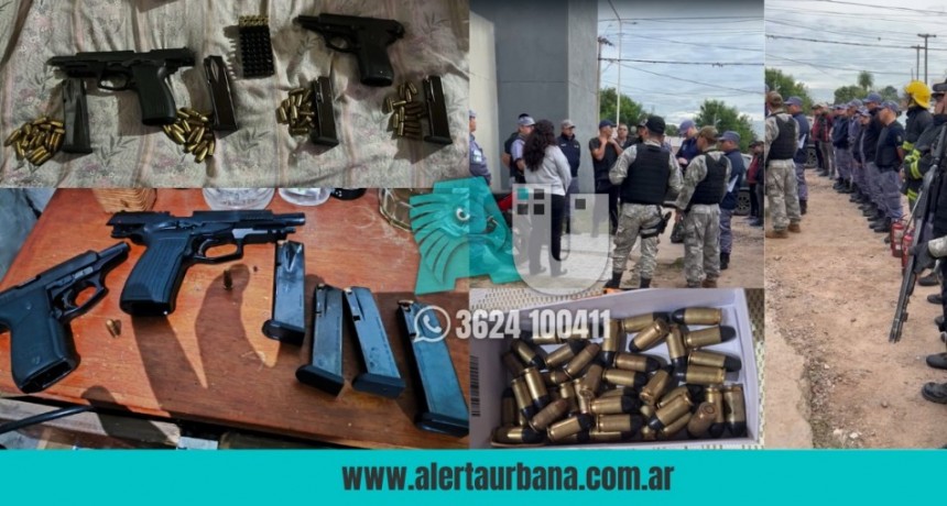 Múltiples allanamientos en los barrios Villa Prosperidad y Luz Esperanza: se secuestraron un arsenal de armas 