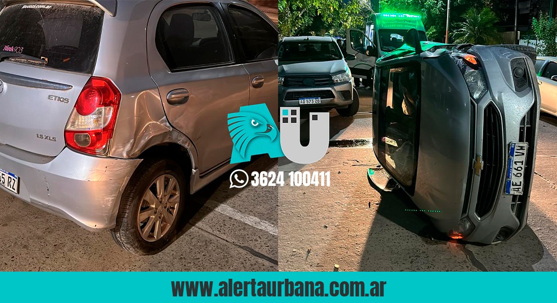 Iba con sus hijas, se descompensó y volcó con su auto en pleno centro
