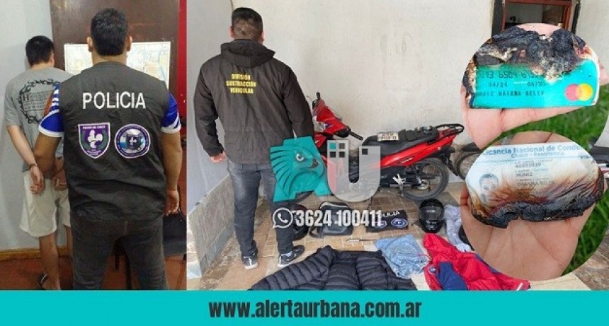 Cómo atraparon al que con un arma le robó la moto a una mujer