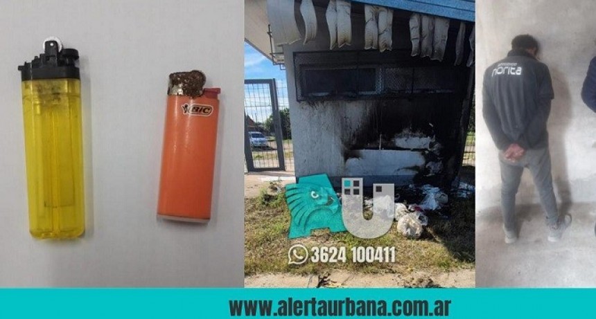 Intentó prender fuego una casilla en el parque Tiro Federal y lo detuvieron