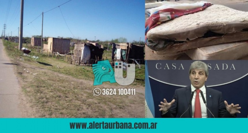 Mientras chaqueños duermen en el piso, Caputo les pide que saquen los dólares del colchón 