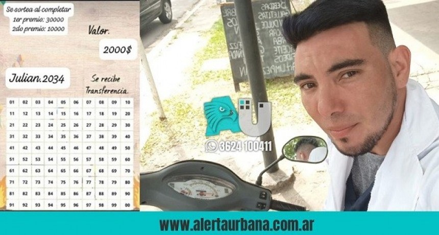 Como le robaron la moto, vende rifas para arreglar otra prestada y seguir trabajando