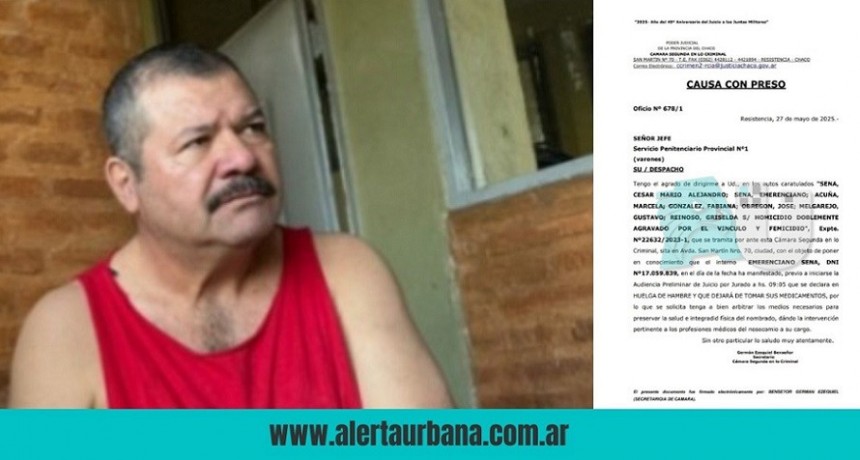 Caso Cecilia: Emerenciano Sena amenazó con hacer huelga de hambre