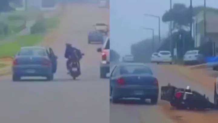 Locura en Villa Gesell: automovilista atropelló a motociclista con el que se peleó por el tránsito
