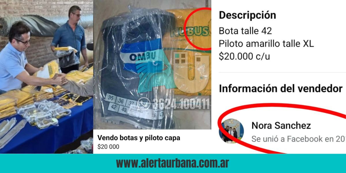 Ponen a la venta en el marketplace indumentaria municipal entregada hace dos semanas