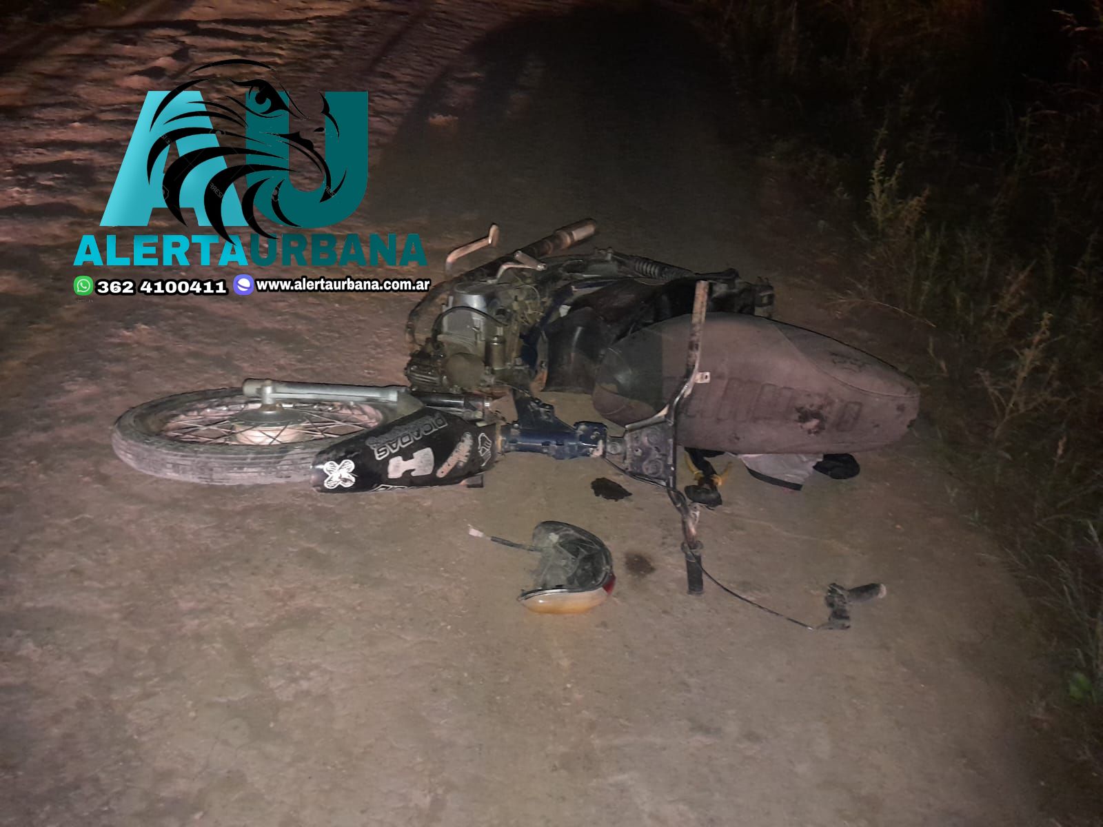 Charata: se accidentó con su motocicleta y sufrió traumatismo de cráneo grave