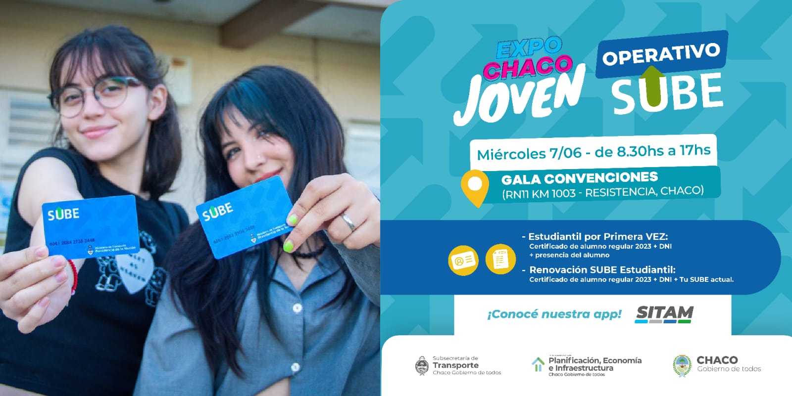 Estudiantes podrán tramitar la Tarjeta SUBE en la “Expo Chaco Joven”