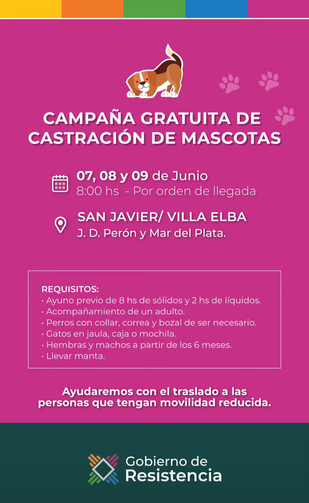 El programa de castración gratuita de mascotas estará hasta el viernes en el B° San Javier/ Villa Elba