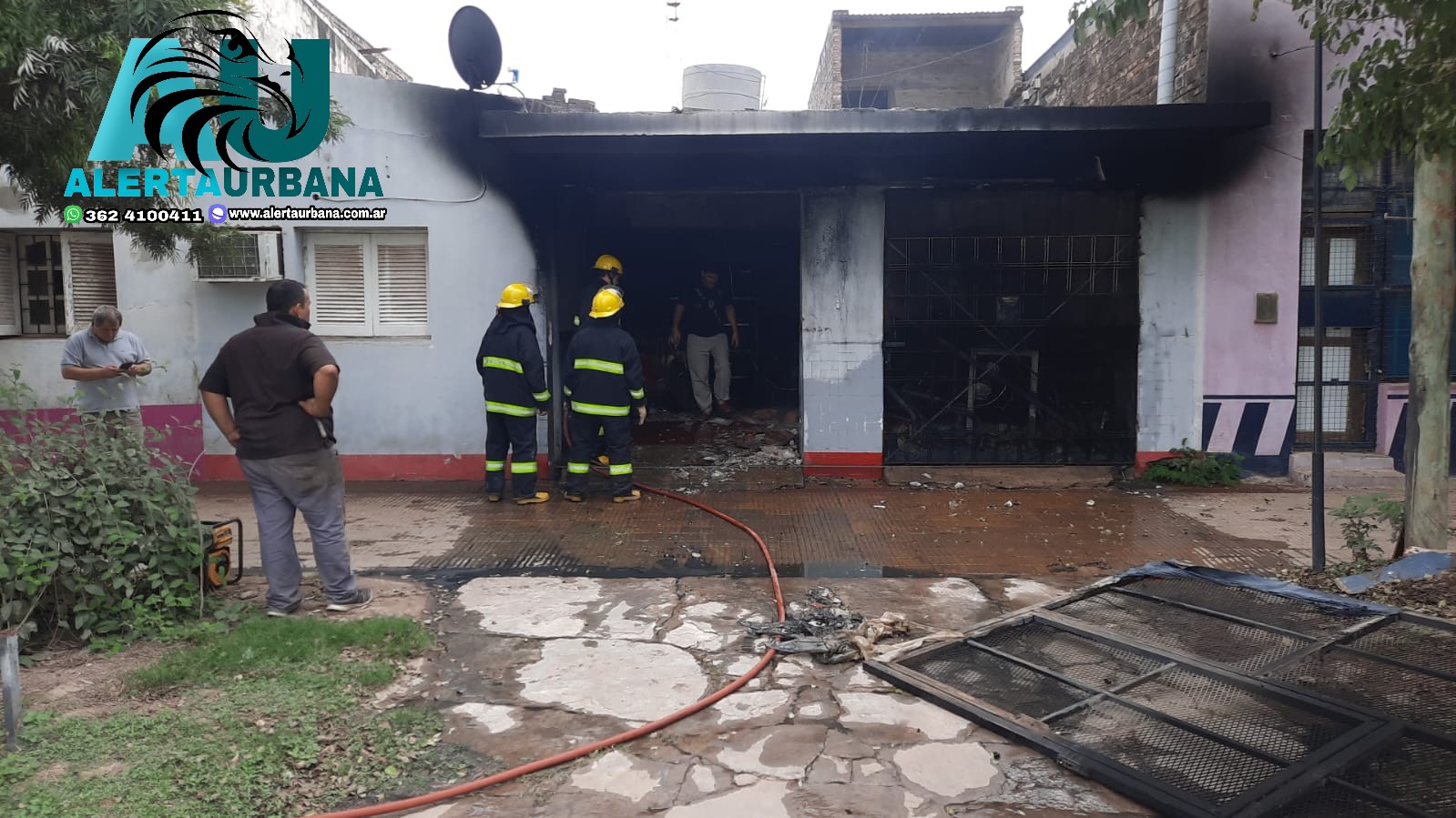 Villa Ángela: destrozos en un taller mecánico producto de un incendio