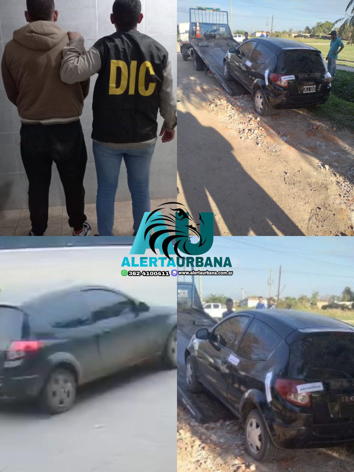 Resistencia| Ladrón de repartidores: atraparon al sospechoso e incautaron un auto Ford Ka negro