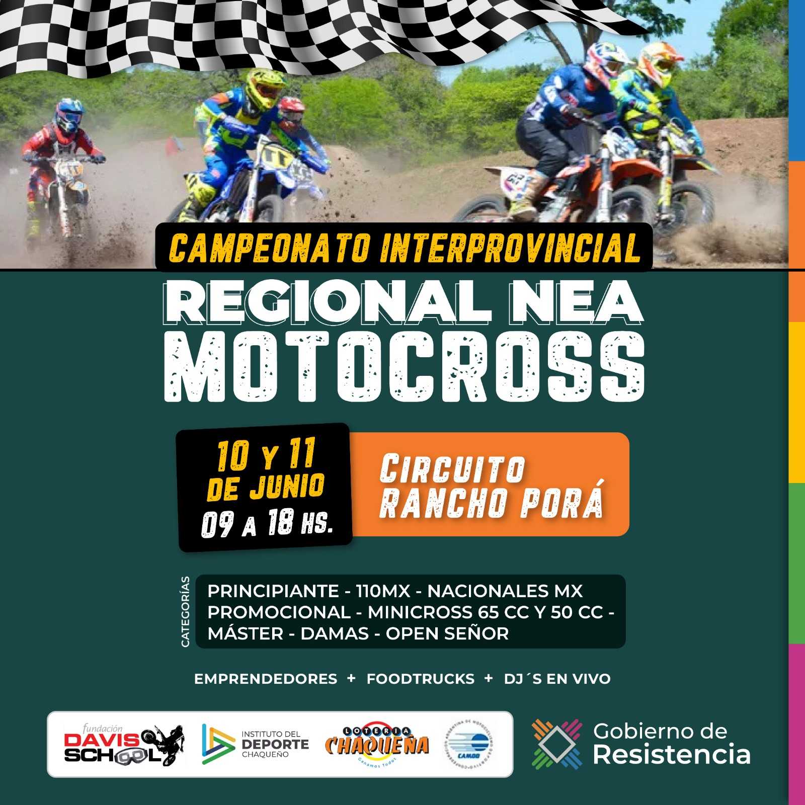 Segunda fecha del torneo interprovincial de motocross en Resistencia