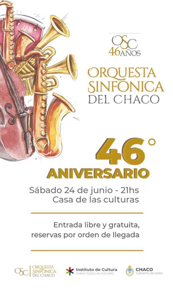 La Orquesta Sinfónica del Chaco celebra sus 46 años con un Concierto Aniversario