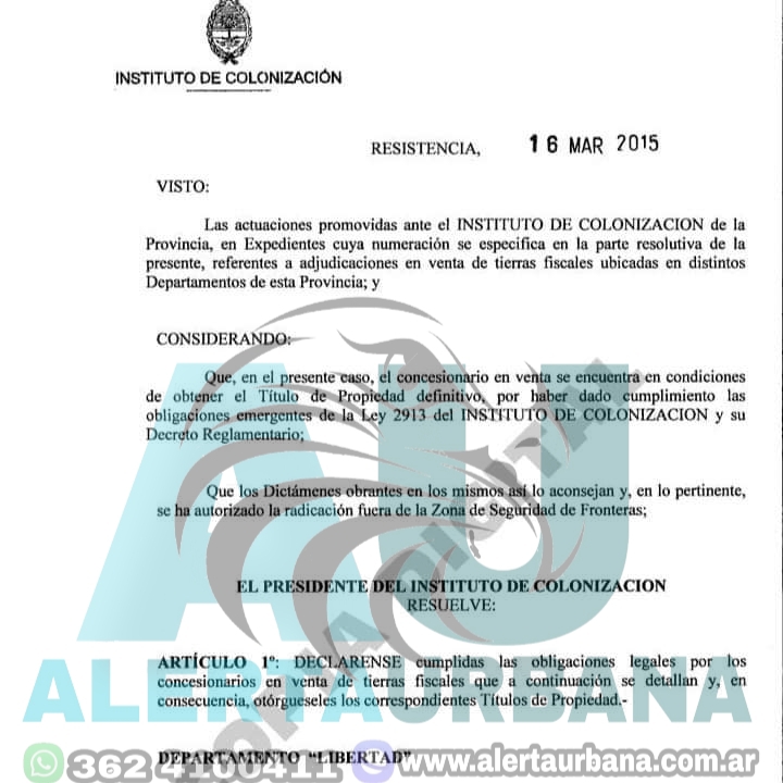 El documento que acredita que Jorge Capitanich le entreg la