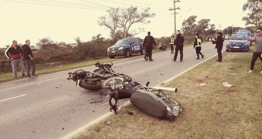 San Jerónimo: un hombre murió en un choque entre motos en la Ruta 64