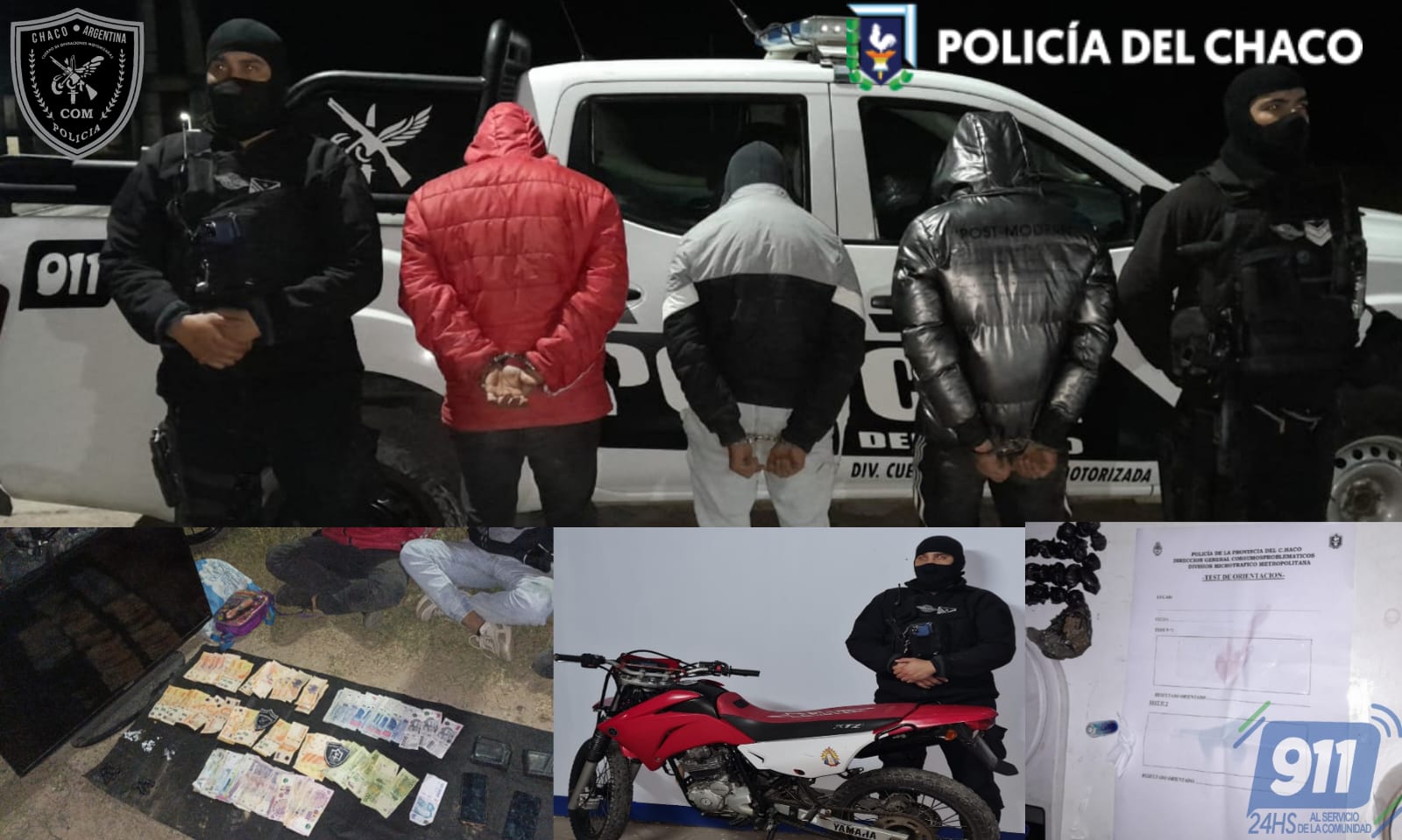Barranqueras: Los detuvieron por un televisor y un celular robados y se encontraron con droga