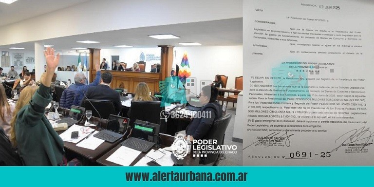 Chaco. Provincia pobre con representantes caros. $ 2.000.000 para gastos 