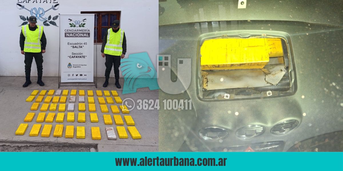 Salta: quién iba a pensar, llevaba 54 kilos de cocaína en el tablero del auto