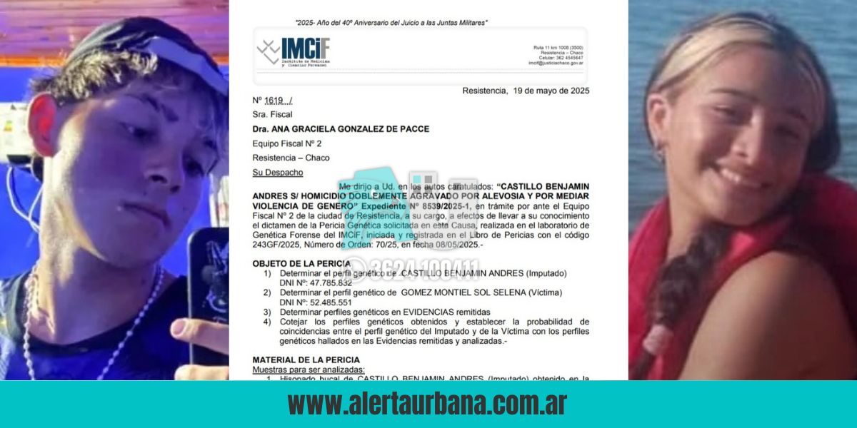 Femicidio de Sol Montiel: pericias genéticas confirmaron que no hubo terceras personas y complican aún más a Castillo