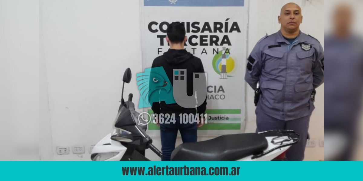 Secuestran en Fontana una motocicleta robada en Corrientes 
