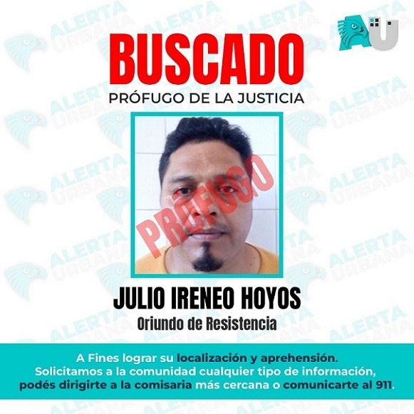 Urgente: buscan intensamente a un prófugo de la Justicia Federal en el Chaco