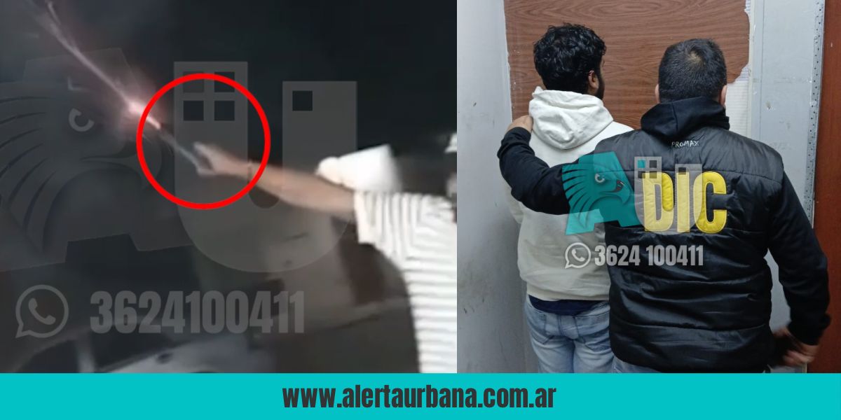 Detuvieron al hombre que dispara al aire con el arma que le habría prestado un policía