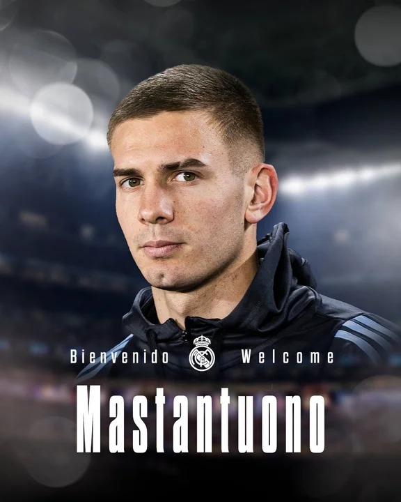 Real Madrid anunció en sus redes la compra de Mastantuono