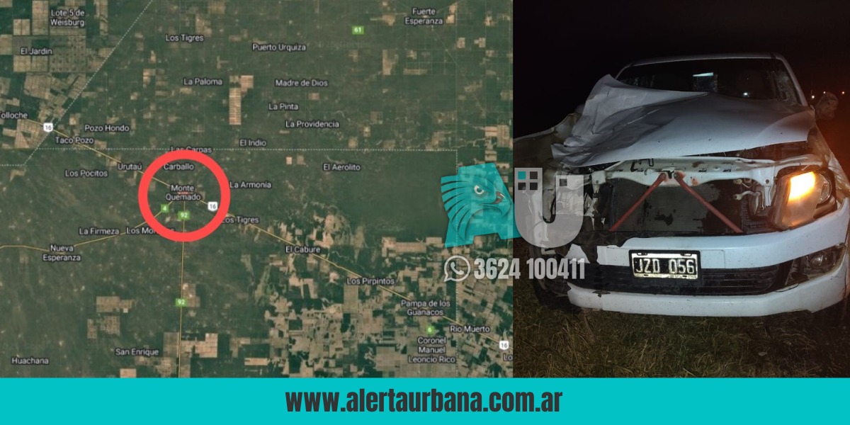 Susto para un chaqueño en Santiago del Estero: chocó un caballo en la ruta 16