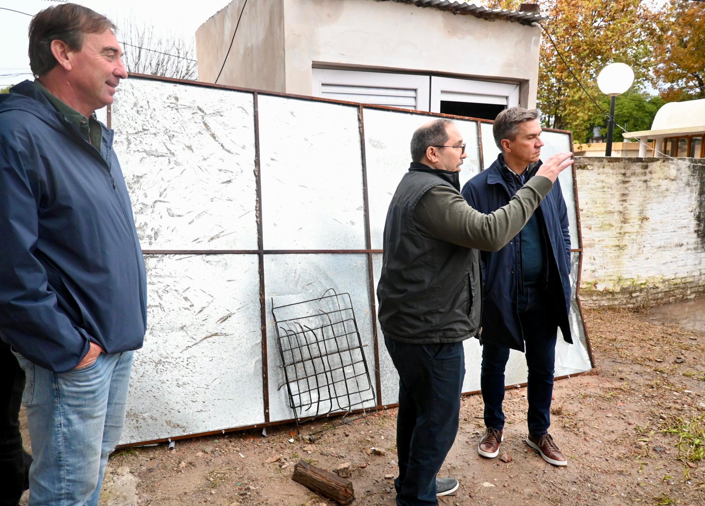  Zdero verificó avance de obras en el Centro de No Videntes