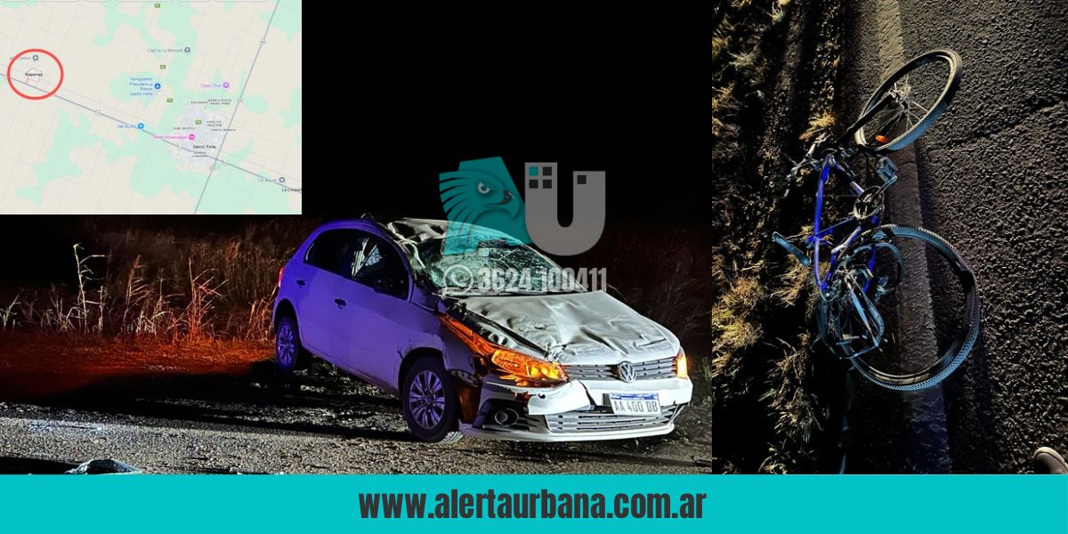 Joven motociclista murió atropellado en la ruta 16 en el acceso a Napenay