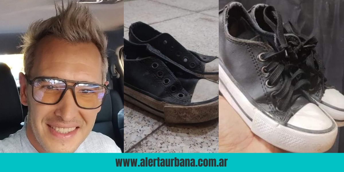 Tirol: diseñador repara y dona zapatillas para que ningún chico falte a la escuela