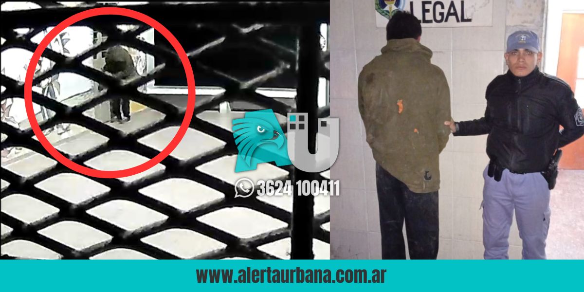 Logró entrar a una escuela en Barranqueras para robar, pero una vecina lo vió y llegó la Policía