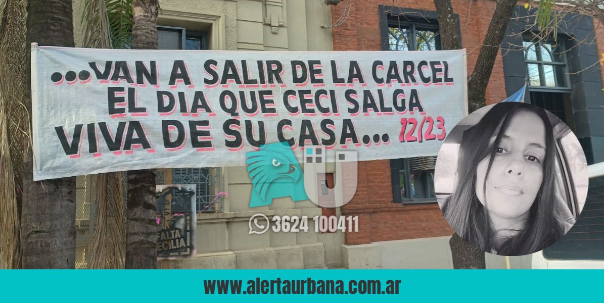 A dos años del femicidio de Cecilia aparecieron carteles por memoria, verdad y justicia frente a la Cámara del Crimen