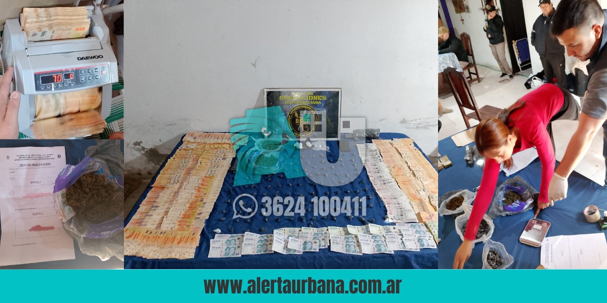 Resistencia: desarticulan puntos de venta de drogas e incautan estupefacientes y dinero