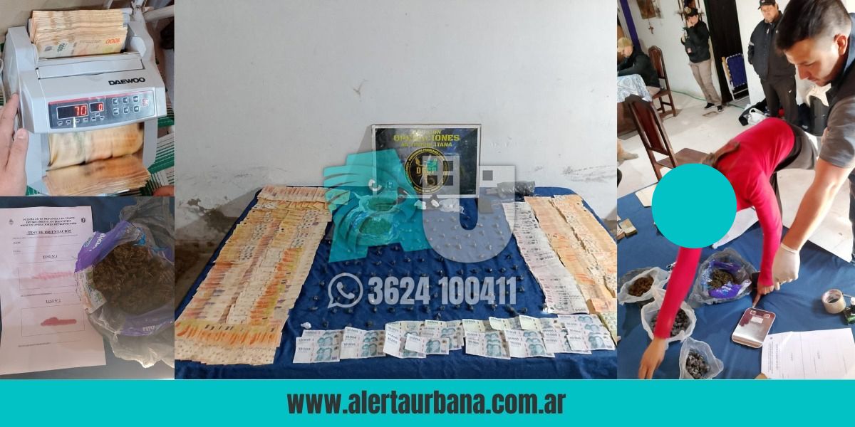 Resistencia: desarticulan puntos de venta de drogas e incautan estupefacientes y dinero