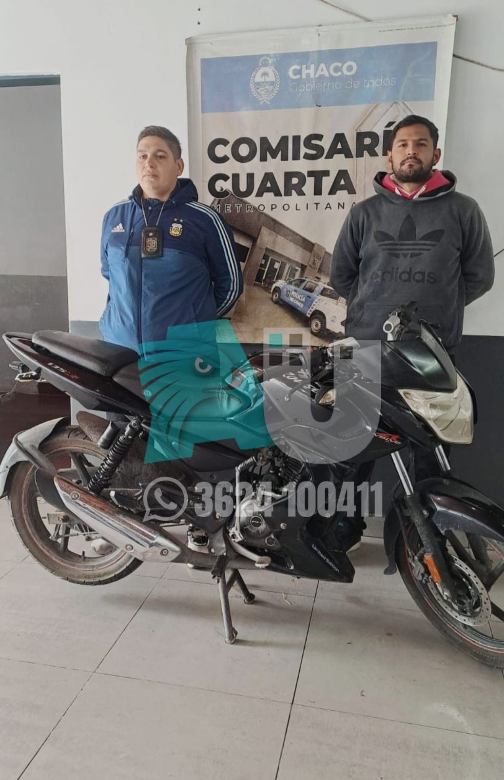 Recuperan motocicleta robada en Resistencia y buscan al presunto autor del hecho 
