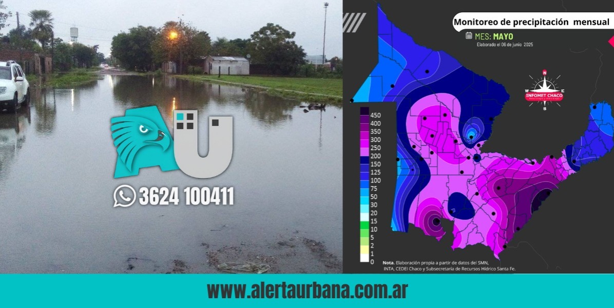 Impacto de las lluvias en mayo: seis ciudades del Chaco superaron el promedio histórico