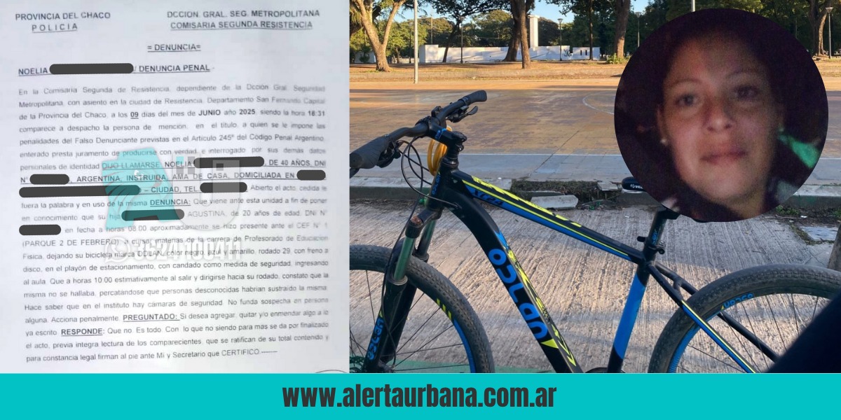 Le robaron la bici a su hija en el CEF 1 y ahora pide colaboración para recuperarla