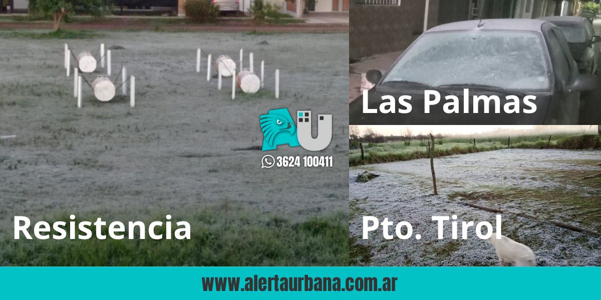 GALERÍA DE FOTOS: La helada y una mañana blanca en gran parte del Chaco