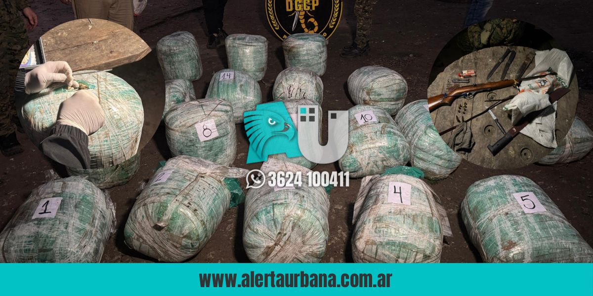 Duro golpe al narcotráfico: incautaron más de 230 kilos de marihuana en La Leonesa 