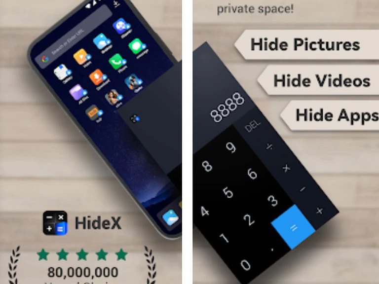 HideX, la “calculadora” que le ayuda a esconder fotos y videos en su móvil