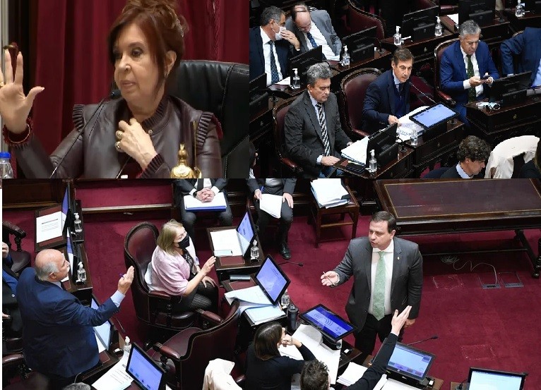 Tensión en el Senado: Cristina Kirchner cruzó a Luis Naidenoff y mandó a sentar a Snopek