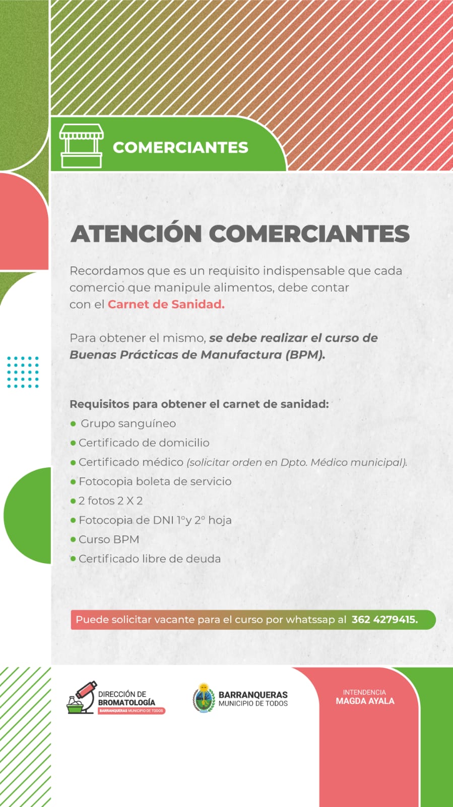 Cursos de BPM para comerciantes en Barranqueras