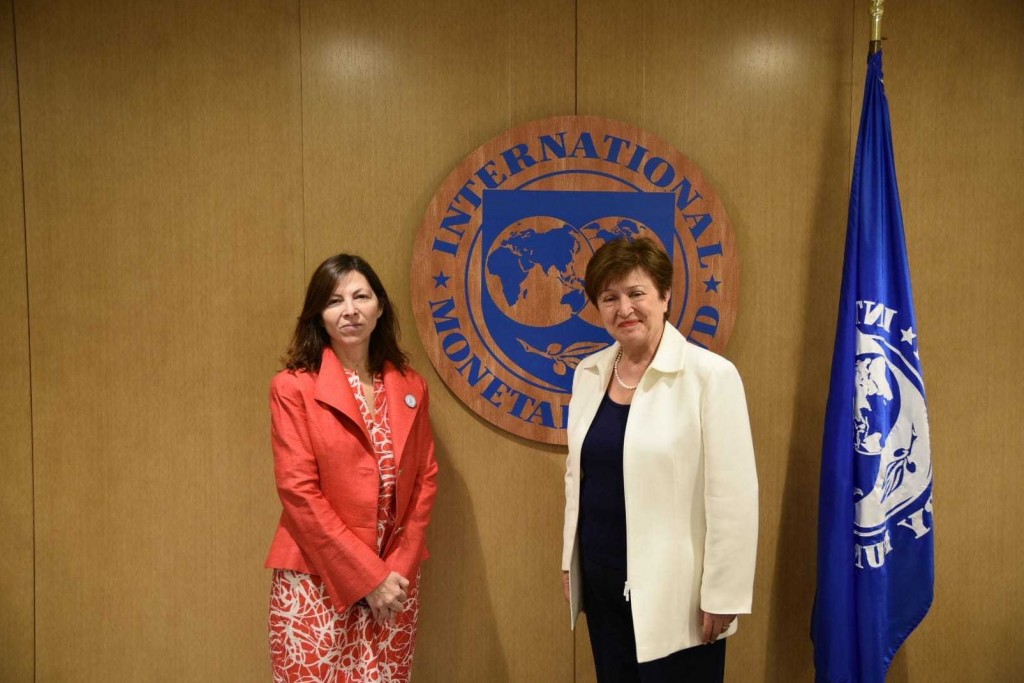 La ministra de economía Silvina Batakis se reunió con la titular del FMI