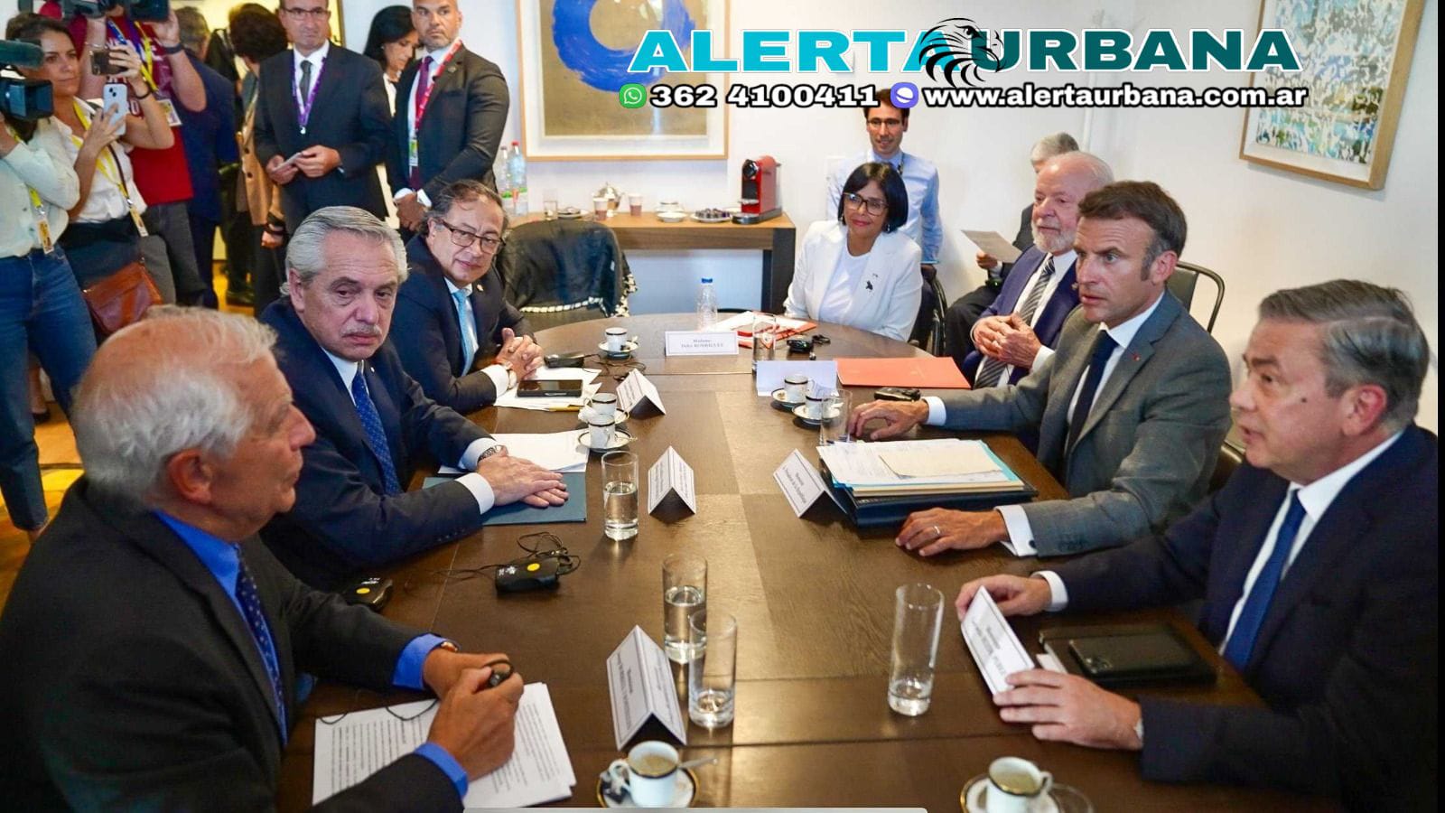 Alberto Fernández, Lula Da Silva, Gustavo Petro y Emmanuel Macron se reunieron con venezolanos para alentar negociaciones